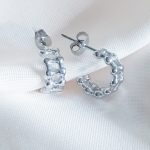 schakel oorbellen zilver