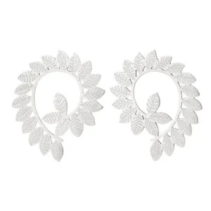 Twisted Leaf Earrings Silver