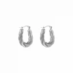 Twisted Earrings Silver
