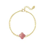 Clover bracelet soft pink