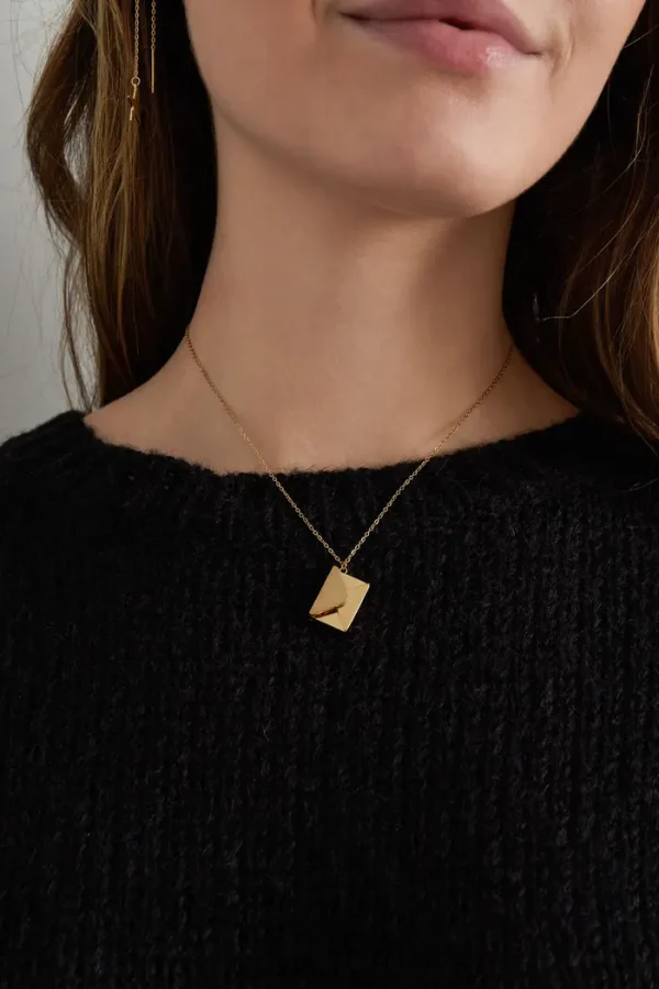 Envelope Necklace Gold - Afbeelding 4