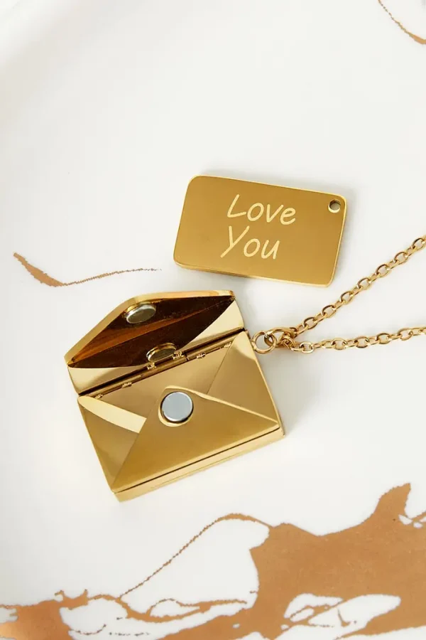 Envelope Necklace Gold - Afbeelding 3