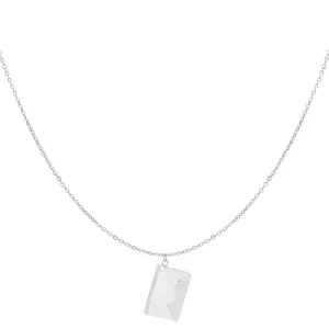 Envelope necklace Silver