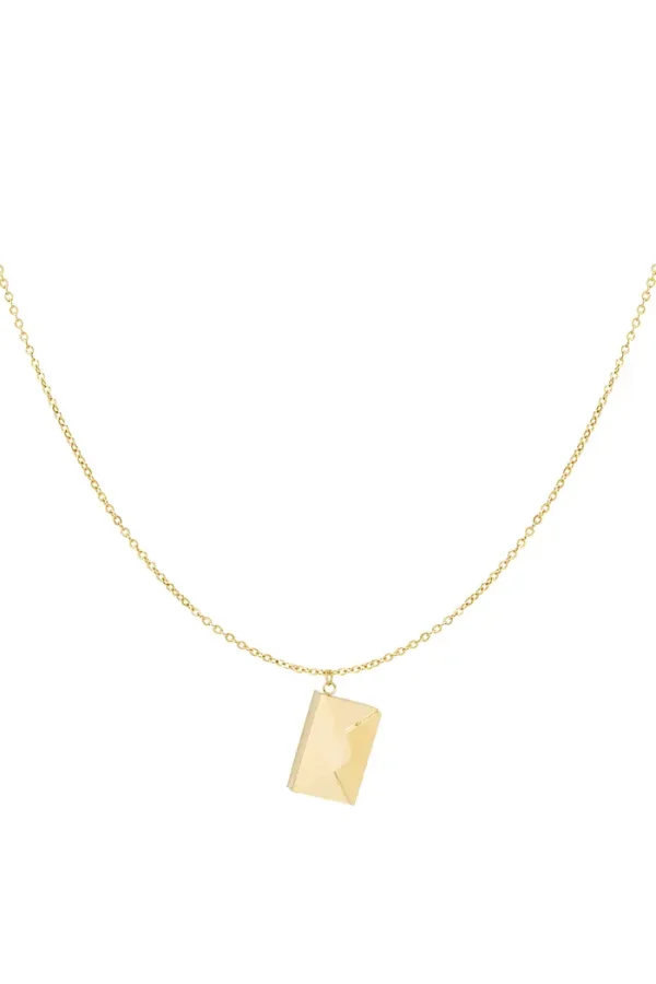 Envelope Necklace Gold