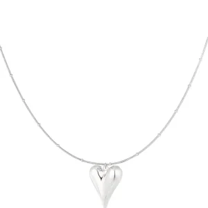 Big Heart Necklace Silver