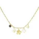 Clover Charm Necklace Gold