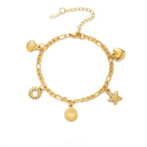Sea Charm Bracelet Gold