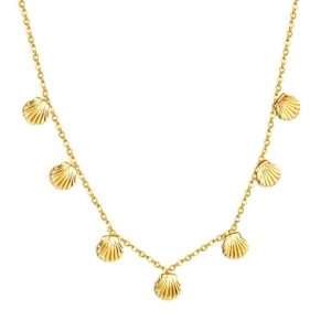 Seashell Necklace Gold